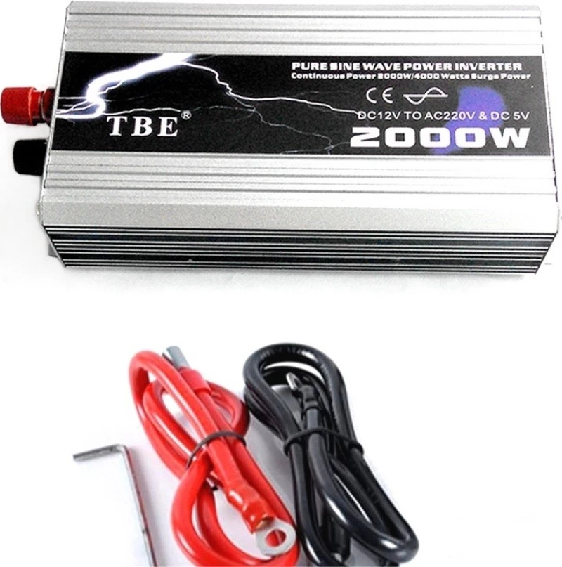 Inverter Καθαρού Ημιτόνου Dc 12V Σε Ac 220V Με Usb Tbe 2000W