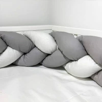 abo Πάντα Πλεξούδα Γκρι - Λευκή 20x210cm