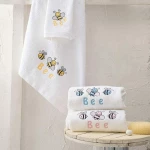 Rythmos Σετ Σεντόνια Κούνιας Honey Bee 105x160cm Pink