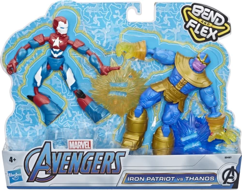 Hasbro Marvel: Avengers Bend And Flex - Iron Patriot Vs Thanos (E9197)