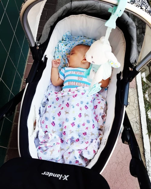 Babyono Πάνα Αγκαλιάς Ροζ 3τμχ 70x70cm
