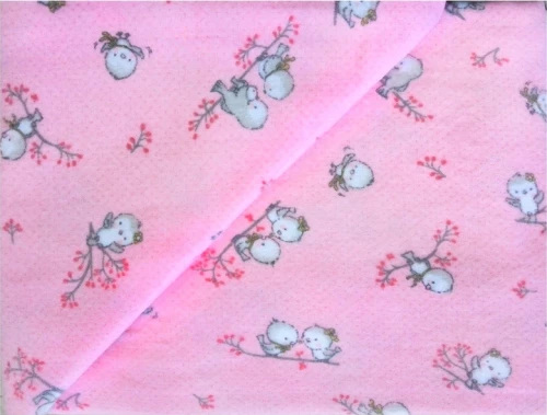 Dimcol Πάνα Αγκαλιάς Birds Pink 80x80cm