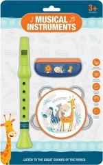 ToyMarkt Σετ Φυσαρμόνικα,Ντέφι & Φλογέρα Σε Καρτέλα