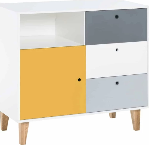 Συρταριέρα Concept Κίτρινη 103.2x45x96.2cm