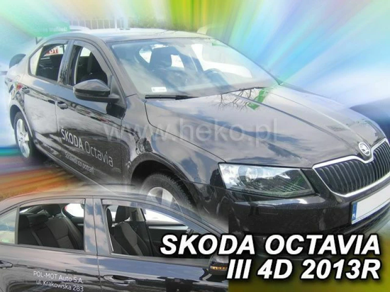 Heko Σετ Ανεμοθραύστες Μπροστινοί & Πίσω για Skoda Octavia III 5D 2013 4τμχ