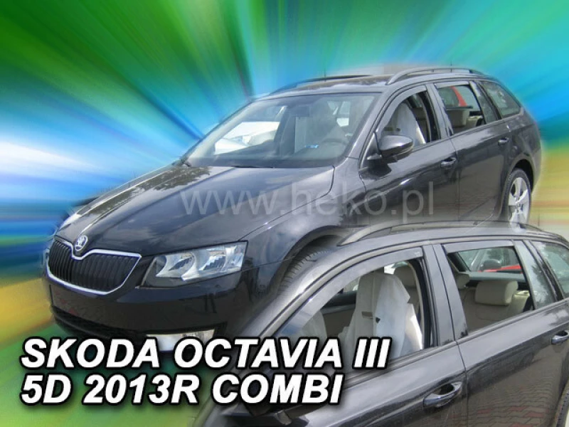 Heko Σετ Ανεμοθραύστες Μπροστινοί & Πίσω για Skoda Octavia III 5D 2013 4τμχ