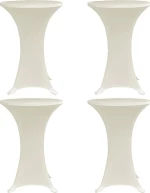 vidaXL Ελαστικό Κάλυμμα Τραπεζιού Μπεζ 60cm (4τμχ)