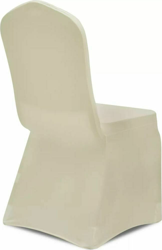 vidaXL Ελαστικό Καλύμματα Καρέκλας Εκρού (50τμχ)