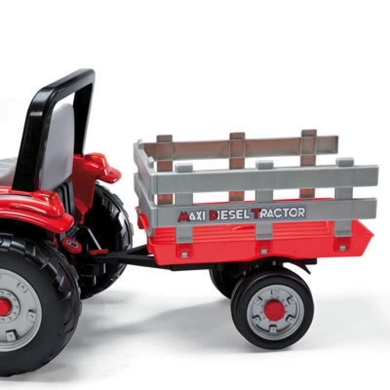 Maxi Diesel Tractor W/Trailer By Peg Perego