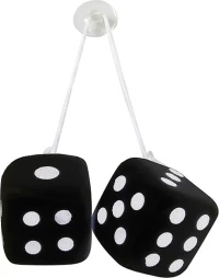 Lampa Lucky Vegas Διακοσμητικά Ζάρια Μαύρα 7x7cm