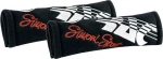 Simoni Racing Cut Microfibra Μαξιλαράκια Ζώνης 2τμχ Μαύρο