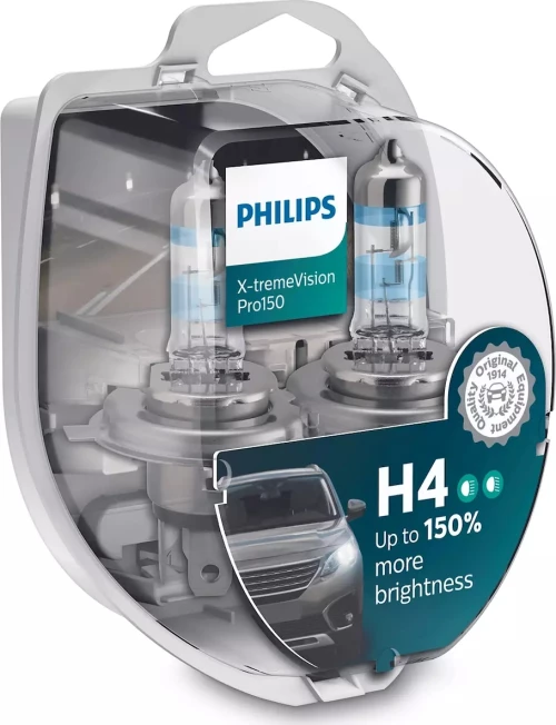 Philips H4 X-treme Vision Pro150 12V 55W 2τμχ