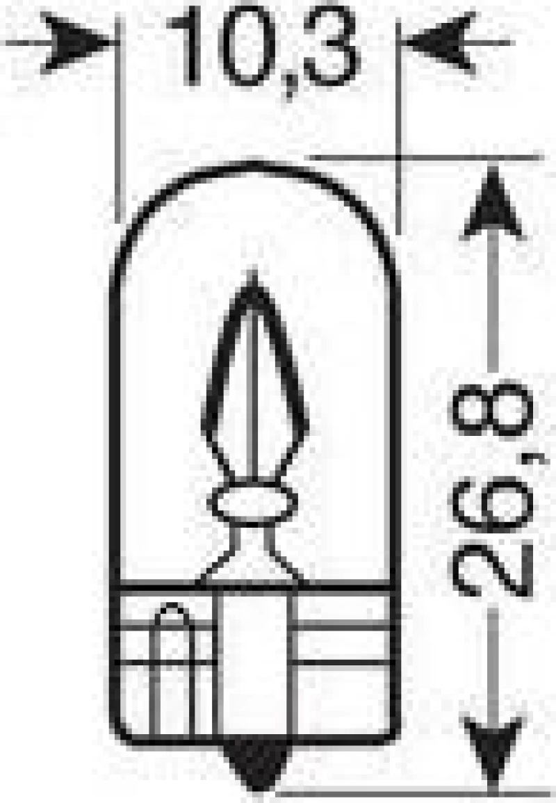 Lampa W5W Wedge Base 12V 2τμχ
