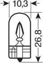 Lampa W5W Wedge Base 12V 2τμχ