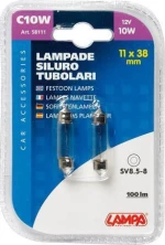 Lampa C10W 12V 2τμχ 11x38mm