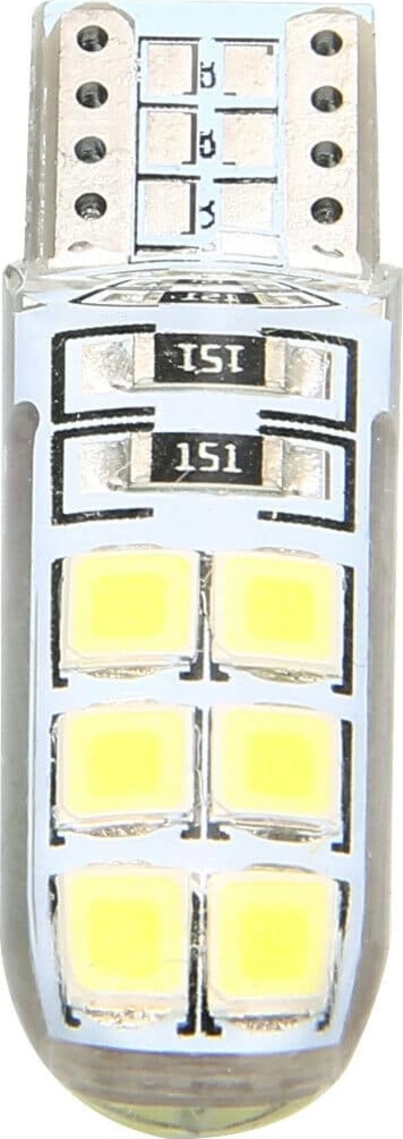 ΛΑΜΠΑΚΙ ΑΥΤΟΚΙΝΗΤΟΥ Led Canbus Σιλικόνης T10 W5W με 12 LED SMD 2835 6000K (ΨΥΧΡΟ)