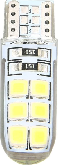 ΛΑΜΠΑΚΙ ΑΥΤΟΚΙΝΗΤΟΥ Led Canbus Σιλικόνης T10 W5W με 12 LED SMD 2835 6000K (ΨΥΧΡΟ)