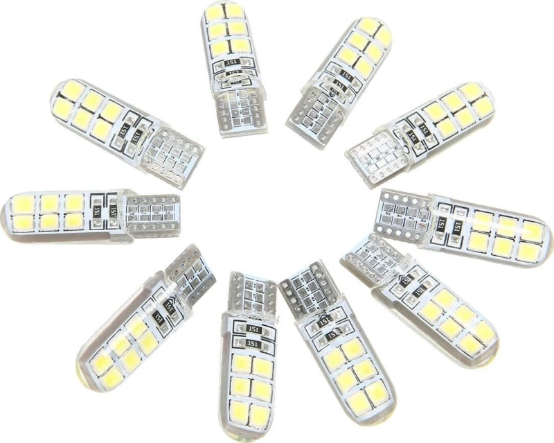 ΛΑΜΠΑΚΙ ΑΥΤΟΚΙΝΗΤΟΥ Led Canbus Σιλικόνης T10 W5W με 12 LED SMD 2835 6000K (ΨΥΧΡΟ)