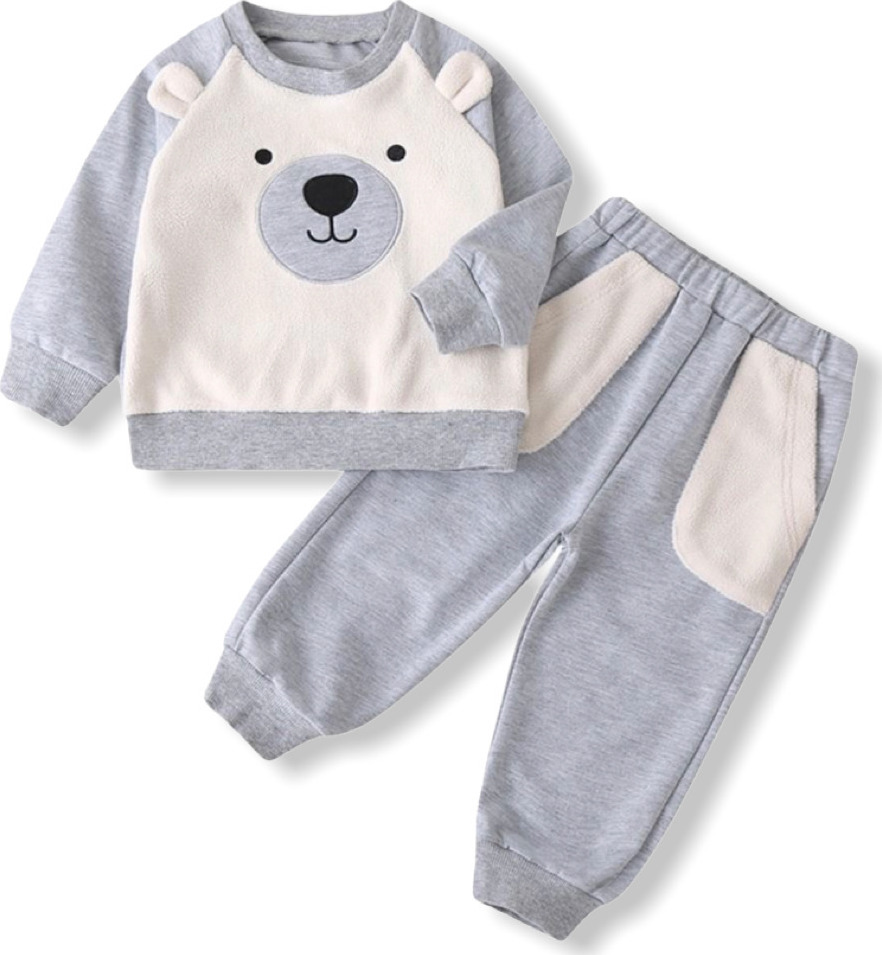 Baby Bear Casual Outfit - Grey