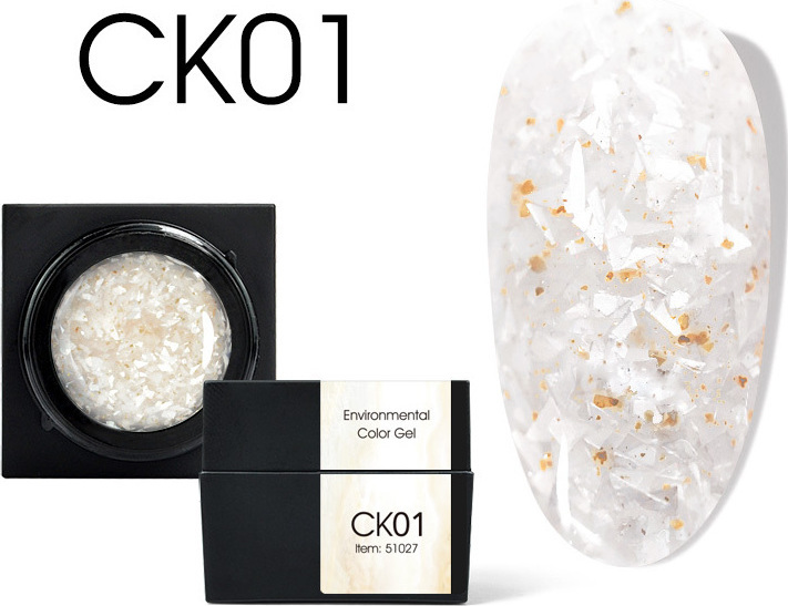 Canni Nail Art Gel Mineral CK01 σε Λευκό Χρώμα