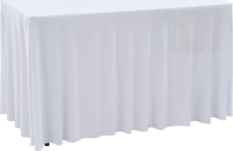 vidaXL Κάλυμμα Τραπεζιού Λευκό 120x74cm (2τμχ)