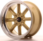 Japan Racing Wheels JR19 17x8 ET20 Gold/Machined Lip