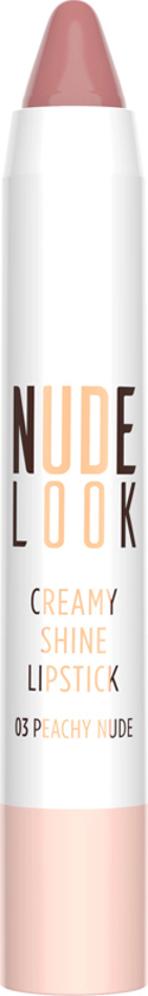 Golden Rose Nude Look Creamy Shine Lipstick 03 Peachy Nude