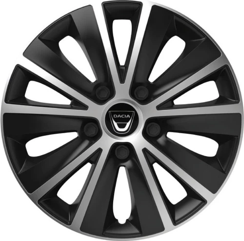 Versaco Σετ Τάσια Αυτοκινήτου Rapide Silver με σήμα Dacia 4τμχ 16" Ασημί/Μαύρο