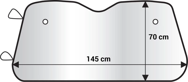 AMiO Ηλιοπροστασίες Παρμπρίζ Εσωτερικές Universal 145x70cm 1τμχ