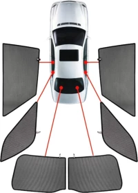 CarShades Fiat Panda 5D 2012> 6τμχ