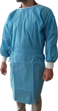 Ρόμπα επισκέπτη αδιάβροχη μιας χρήσης 55g/m2 non-woven και πολυαιθυλένιο
