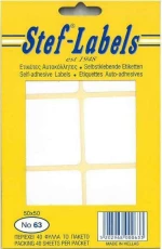 Stef Labels Αυτοκόλλητες Ετικέτες σε Λευκό Χρώμα 50x50mm