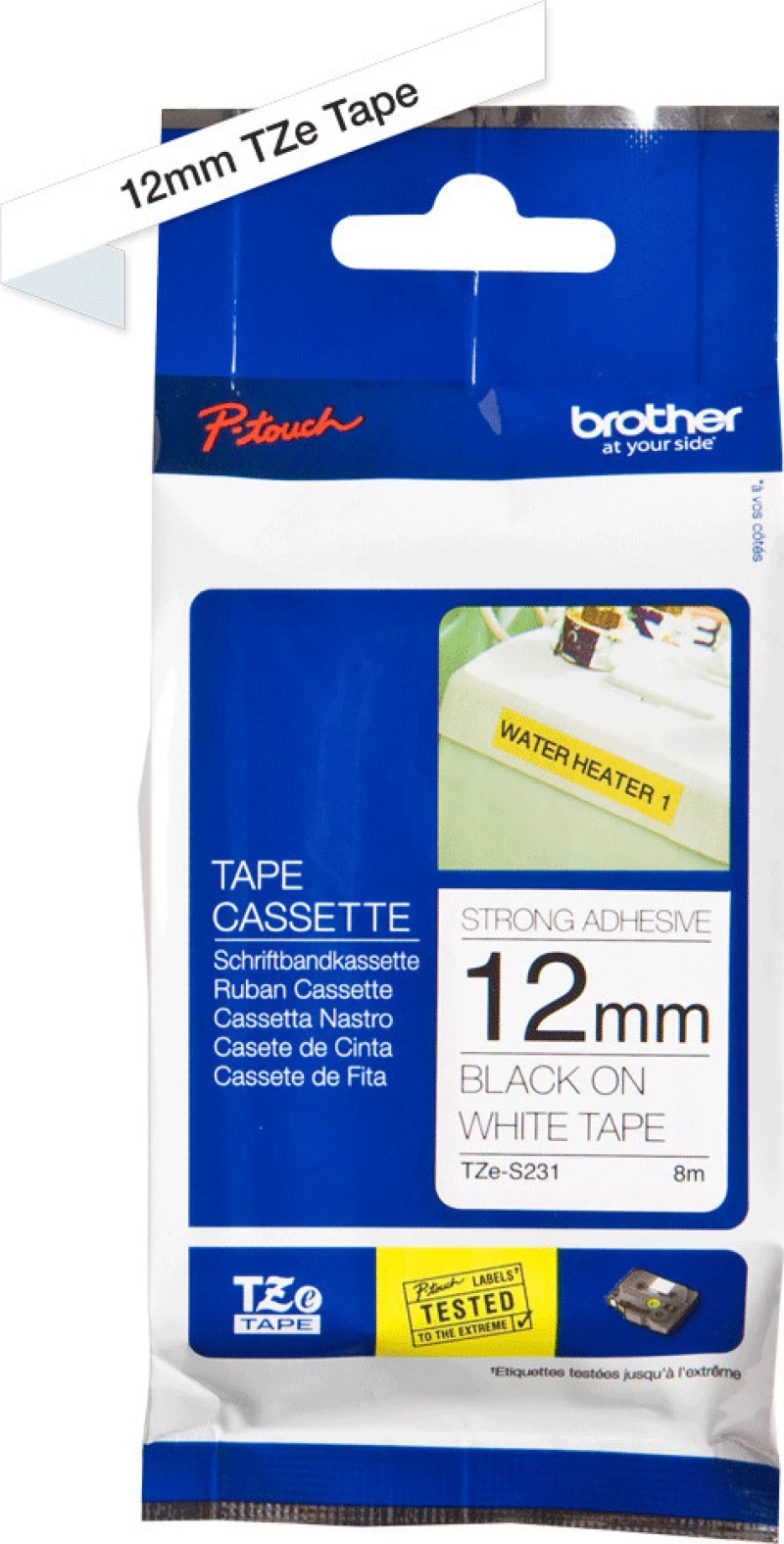 Brother TZE-S231 Ταινία Ετικετογράφου (8m x 12mm) Διάφανο