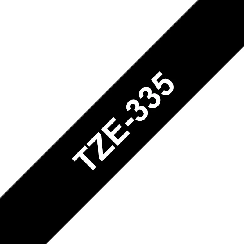 Brother TZE-335 Ταινία Ετικετογράφου (8m x 12mm) Μαύρο