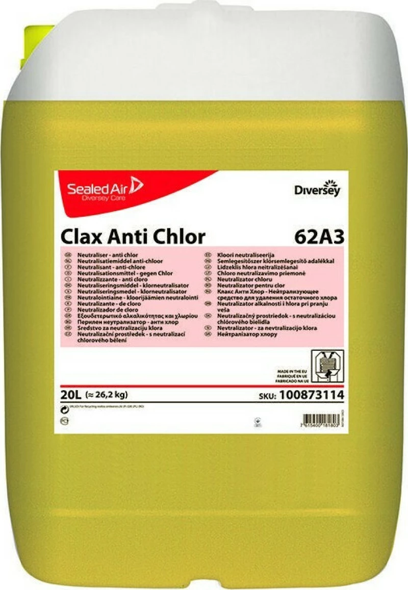 Clax Anti Chlor Εξουδετερωτικό Ξεβγάλματος Υπολειμμάτων Χλωρίου και Αλκαλικότητας 20lt