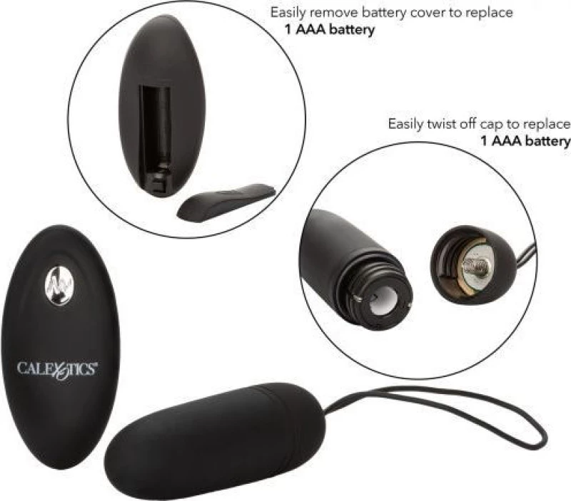 Calexotics Silicone Remote Bullet Black 9cm