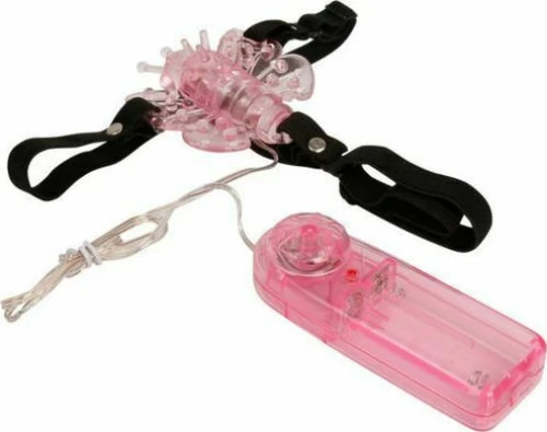 Baile Stimulating Butterfly with Harness Pink