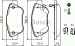 Bosch Σετ Τακάκια Εμπρός 4τμχ για Opel Adam / Corsa 2006-2013