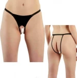 Black Level Crotchless Vinyl String Black