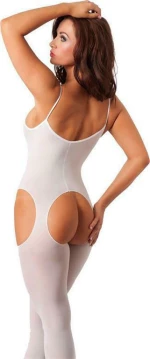 Rimba Open Catsuit White R1013