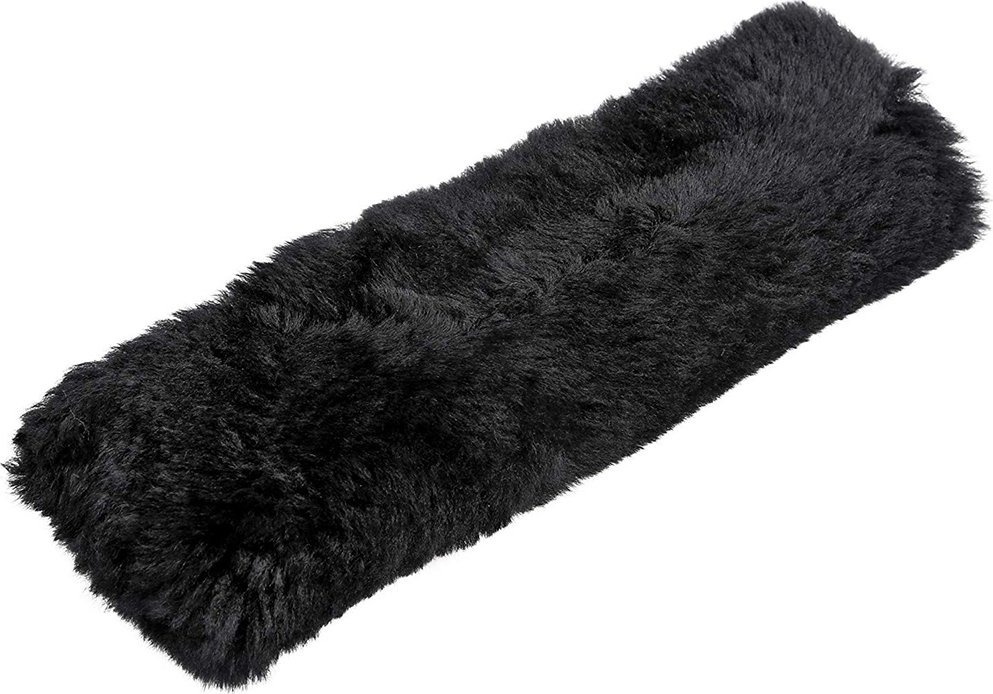 ΜΑΞΙΛΑΡΑΚΙ ΖΩΝΗΣ ΜΑΥΡΟ ΓΟΥΝΙΝΟ ΧΝΟΥΔΩΤΟ SHEEPSKIN 26X9MM