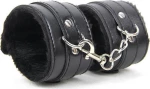 Black SM Bondage Sex Leather Handcuffs