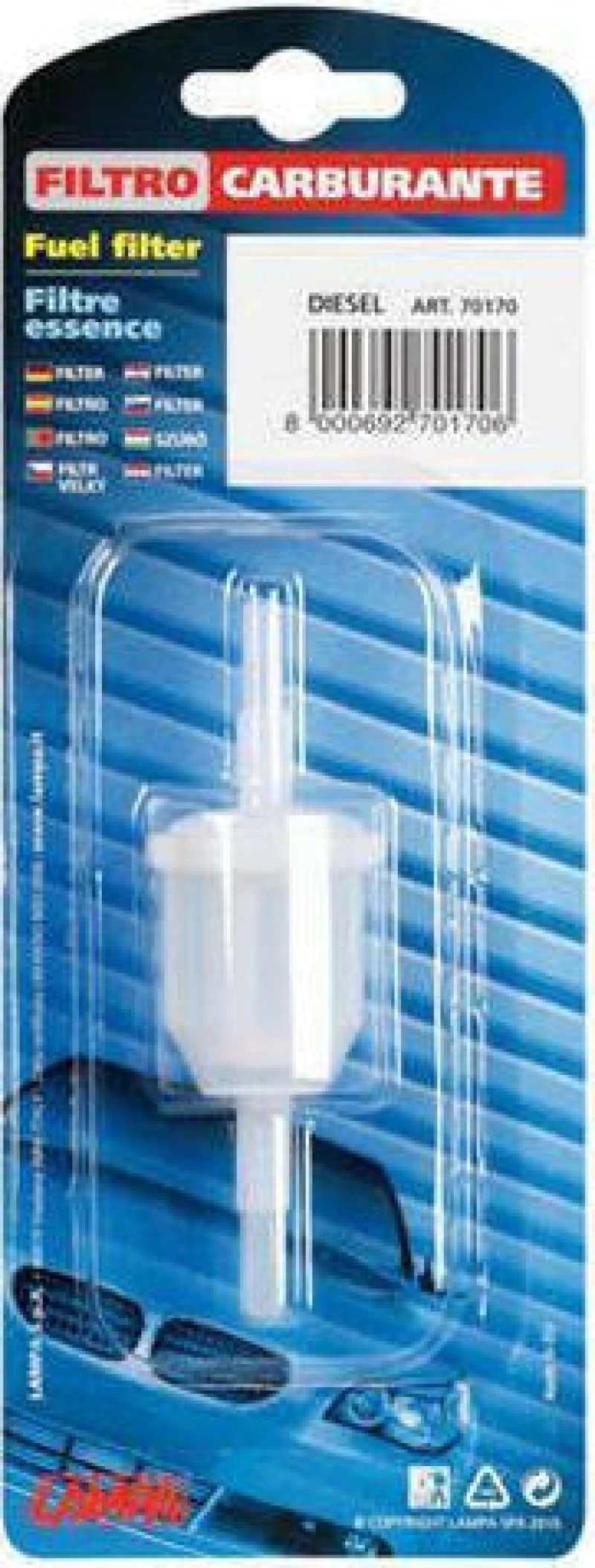 Lampa Φίλτρο Πετρελαίου Πλαστικο 235x91x37mm