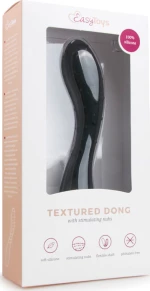 Easytoys Textured Dong 19.3cm Black