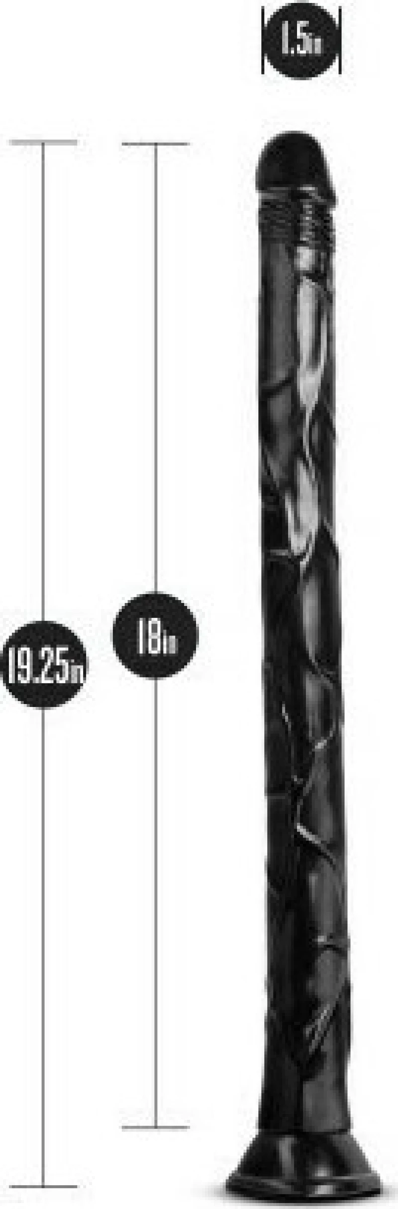 Blush Jet Long Dildo 48cm Black