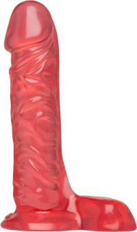 Doc Johnson Crystal Jellie Ballsy Super Cock 17.7cm Pink