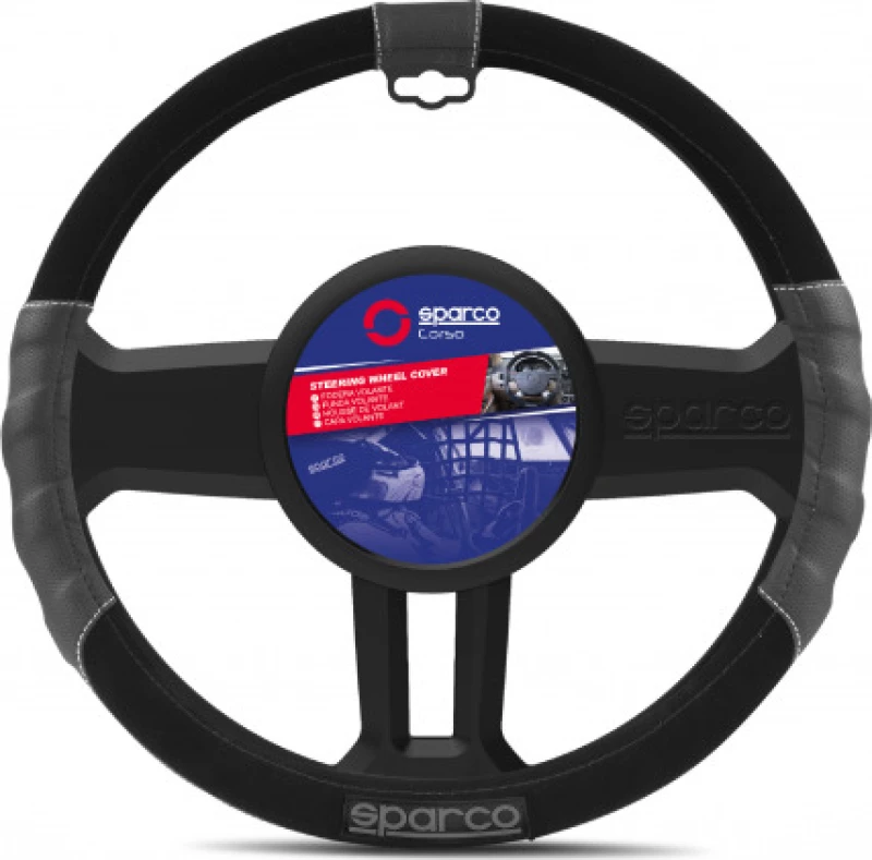 Sparco Steering Wheel Cover Black/Grey 37-38cm