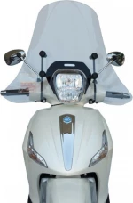 Fabbri Ζελατίνα για Piaggio Beverly 125 /300/350 2010-2018 Exclusive Clear 2775-E-X