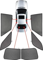CarShades Πλαϊνά Σκίαστρα Σετ Jeep Cherokee 02-07 5D 6τμχ