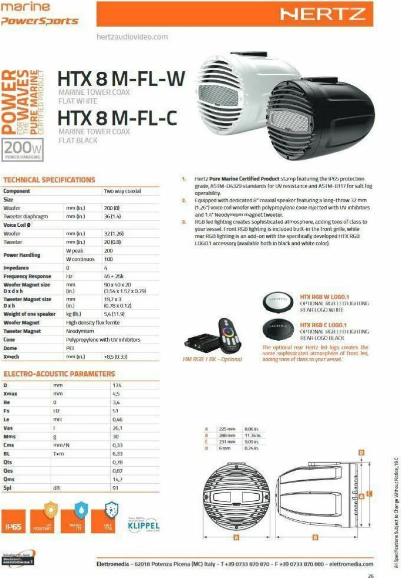 Hertz HTX 8 M-FL-C
